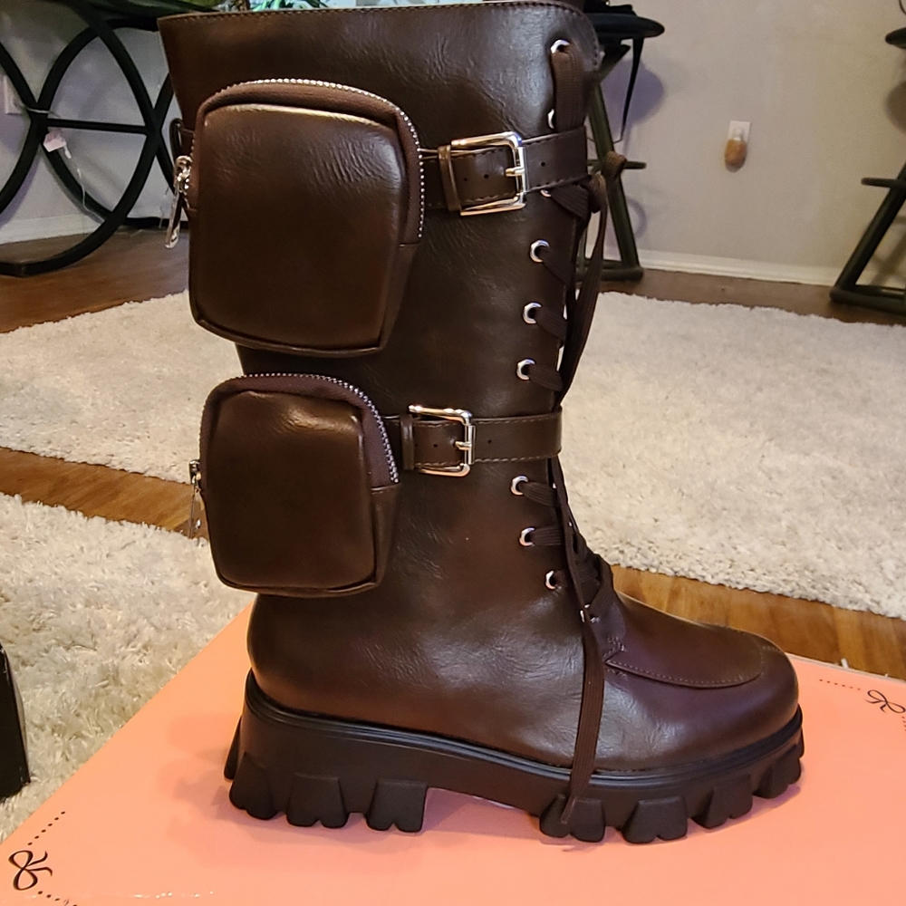 Brand New Fashion Nova Combat Boots